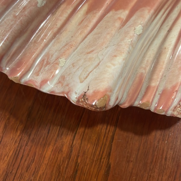 Incredible MCM table lamp with parchment shade. Pink. 31”H to finial 14”W - Picture 5 of 8